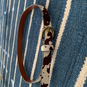 Cow print belt